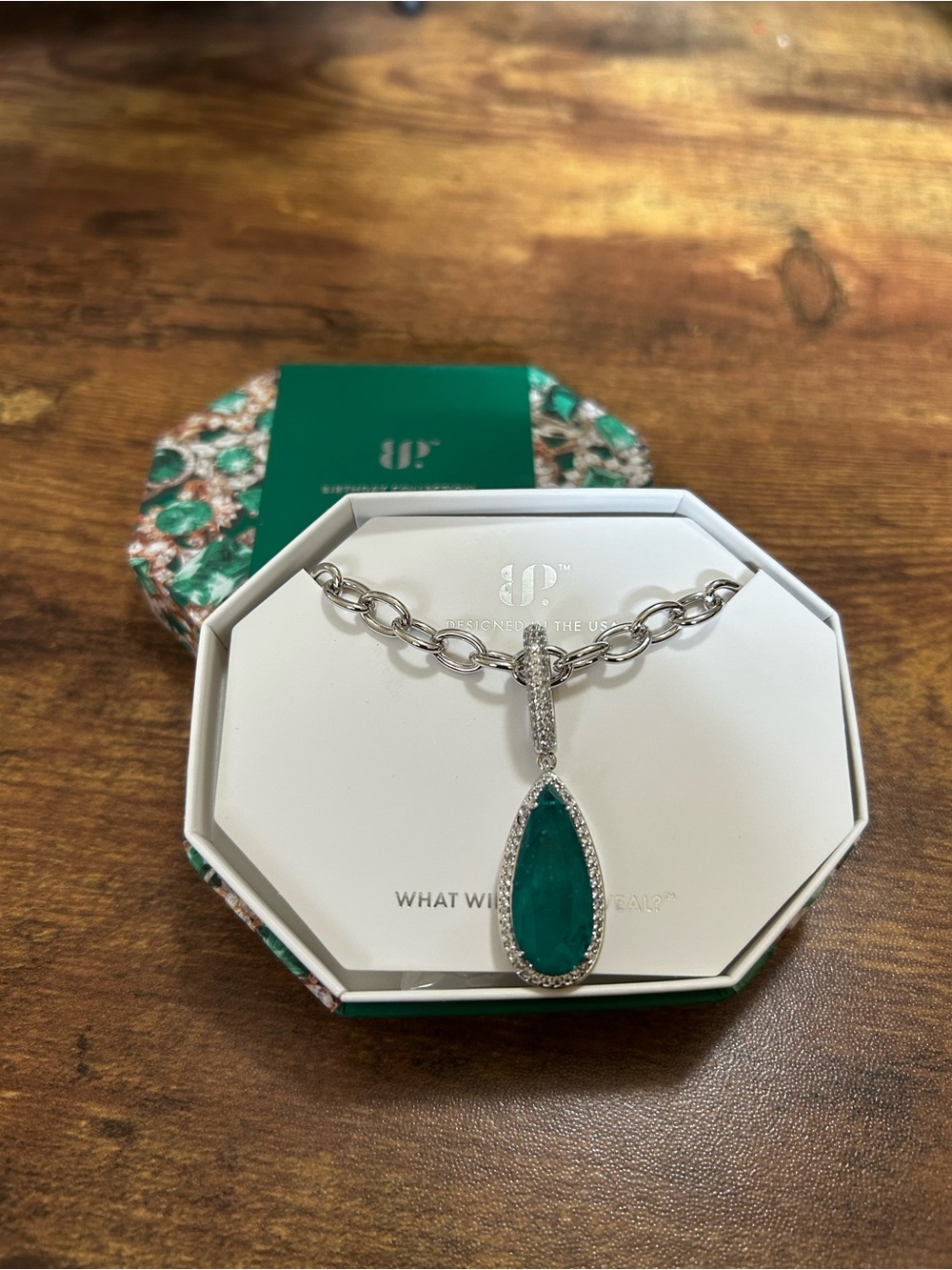 Bomb Party May 2025 “Tropical Tears” Rhodium Necklace
